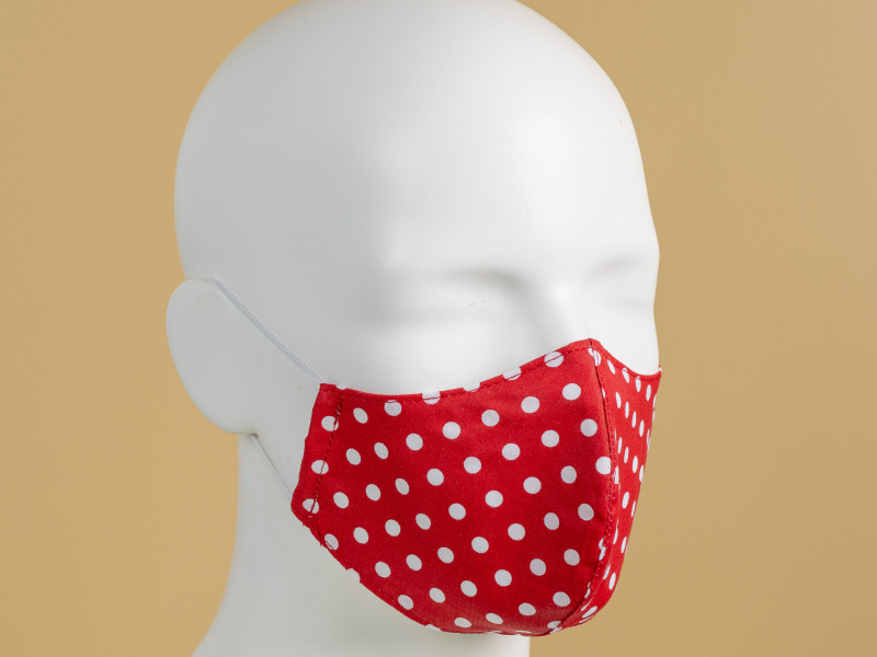 Dvojvrstvové tvarované rúško zo 100% husto tkanej bavlny, vzor 1477 Dvojvrstvové tvarované rúško zo 100% husto tkanej bavlny, vzor 1477