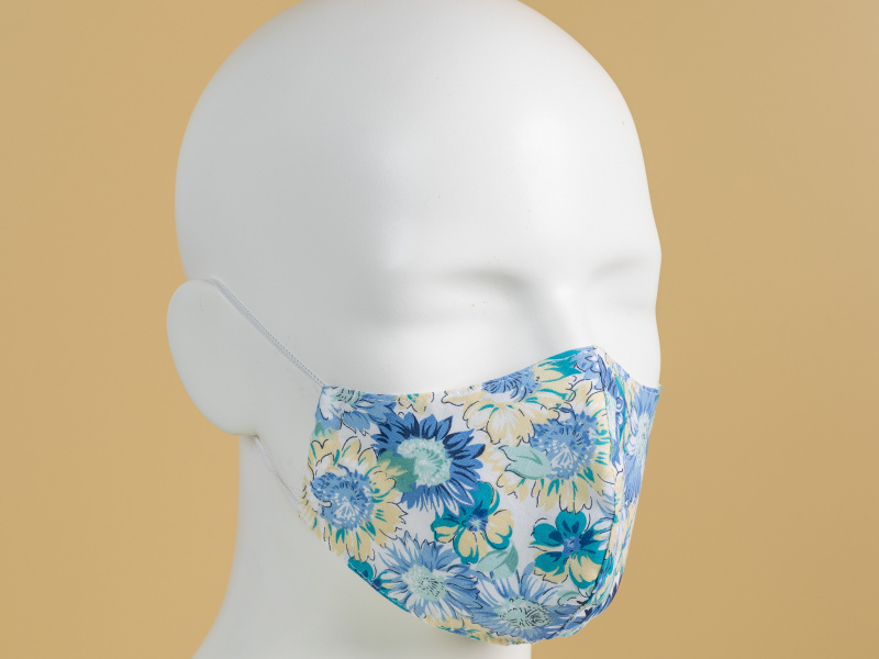 Dvojvrstvové tvarované rúško zo 100% husto tkanej bavlny, vzor 1479 Dvojvrstvové tvarované rúško zo 100% husto tkanej bavlny, vzor 1479