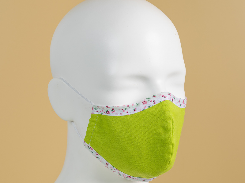 Dvojvrstvové tvarované rúško zo 100% husto tkanej bavlny, vzor 1485 Dvojvrstvové tvarované rúško zo 100% husto tkanej bavlny, vzor 1485